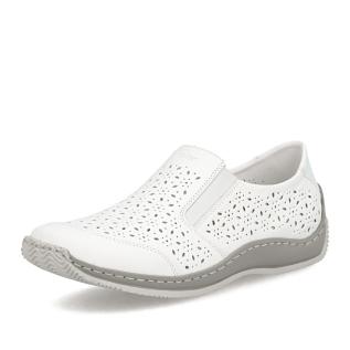 Dámské mokasíny RIEKER L1756-80 bílá S6