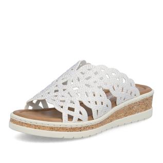 Dámské nazouváky RIEKER V4189-80 bílá S6