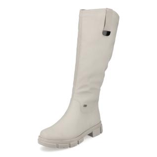 Dámské kozačky RIEKER Y7190-60 béžová tmavý zip W4
