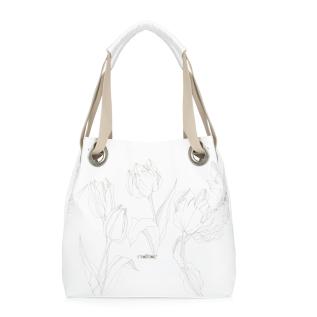 Dámská kabelka RIEKER C2101-110-TUL bílá S6