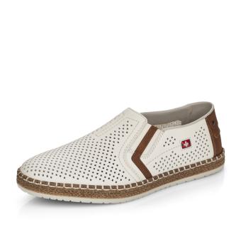 Pánské mokasíny RIEKER B5297-80 bílá S6