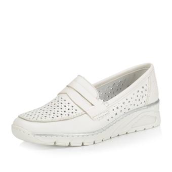 Dámské mokasíny RIEKER N3356-80 bílá S3