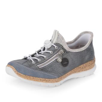 Dámské polobotky RIEKER N42F2-14 modrá S6