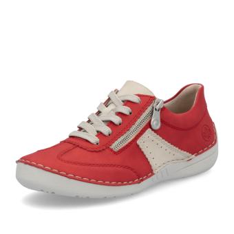 Dámské polobotky RIEKER 52521-33 červená S6