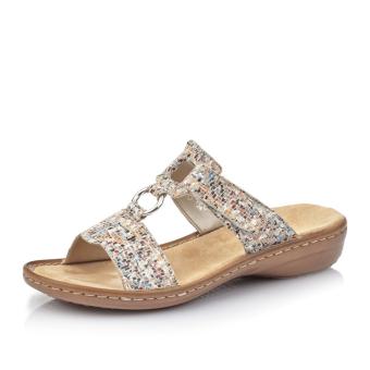 Dámské nazouváky RIEKER 608A0-93 béžová S5