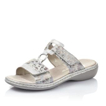 Dámské nazouváky RIEKER 659X6-80 stříbrná S5