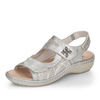 Dámské sandály REMONTE D7647-40 stříbrná S6