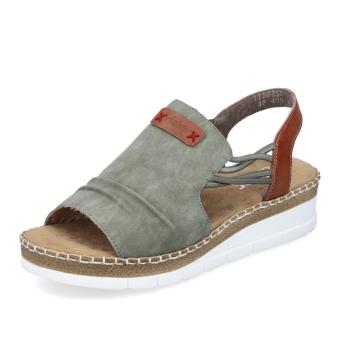 Dámské sandály RIEKER V1261-52 zelená S5