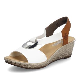 Dámské sandály RIEKER 624H6-81 bílá S6