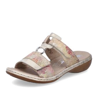 Dámské nazouváky RIEKER 659X6-90 béžová S5