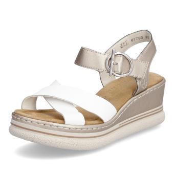 Dámské sandály RIEKER 67703-80 bílá S4