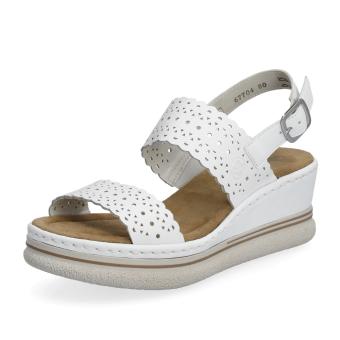 Dámské sandály RIEKER 67704-80 bílá S4
