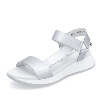 Dámské sandály RIEKER W2951-90 stříbrná S5