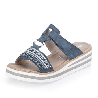 Dámské nazouváky RIEKER V02M6-15 modrá S6