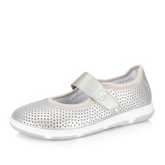Dámské baleríny RIEKER 42455-60 stříbrná S5