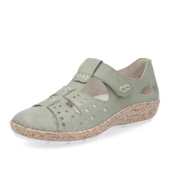 Dámské polobotky RIEKER 44852-52 zelená S5