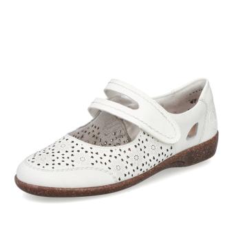 Dámské polobotky RIEKER 47675-80 bílá S5