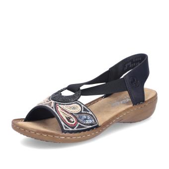 Dámské sandály RIEKER 608B4-00 černá S6