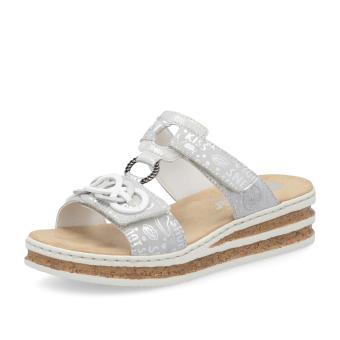 Dámské nazouváky RIEKER 62936-90 stříbrná S6