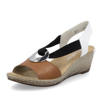 Dámské sandály RIEKER 624H6-24 hnědá S5