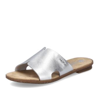 Dámské nazouváky RIEKER 64282-90 stříbrná S5