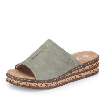 Dámské nazouváky RIEKER 62905-53 zelená S6