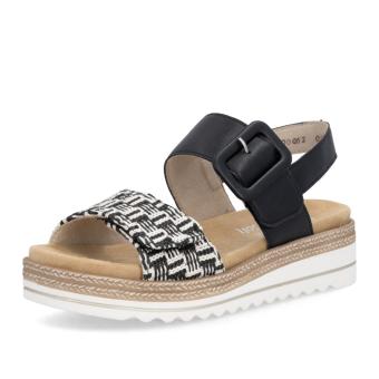 Dámské sandály REMONTE D0Q62-03   BLACK COMBINATION   F/S6