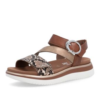 Dámské sandály REMONTE D1J64-25   BROWN COMBINATION   F/S6