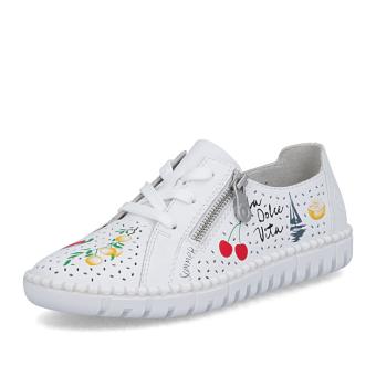 Dámské polobotky RIEKER M2310-80 bílá S6