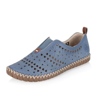 Dámské mokasíny RIEKER M2852-12 modrá S6