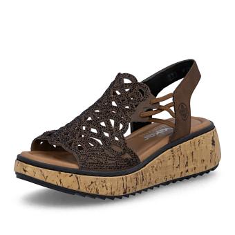 Dámské sandály RIEKER V1765-24 hnědá S6