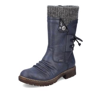 Dámské kozačky RIEKER Z4750-15 modrá W3
