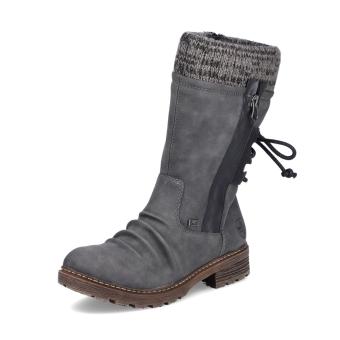 Dámské kozačky RIEKER Z4756-45 šedá W2