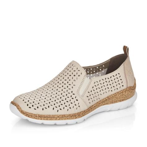 Dámské mokasíny RIEKER N4251-60 béžová S5