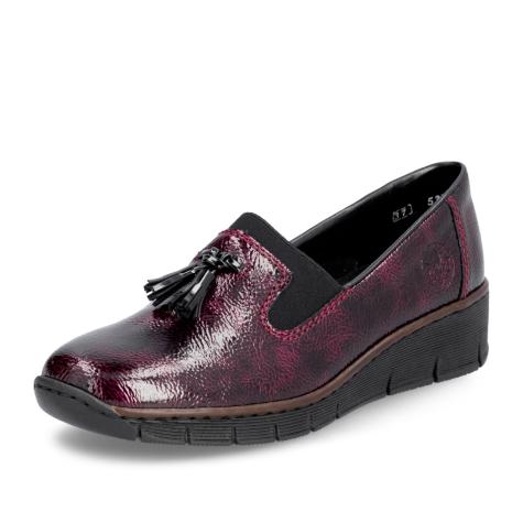 Dámske mokasíny RIEKER 53751-35 červená W4