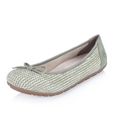 Dámské baleríny RIEKER 43850-52 zelená S6