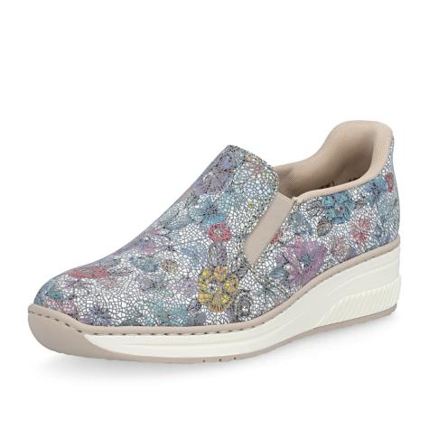 Dámske mokasíny RIEKER 48761-91 modrá S6