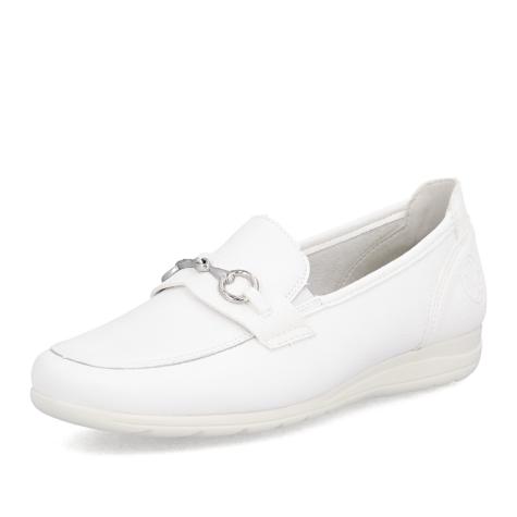 Dámske mokasíny RIEKER L9355-80 biela S6