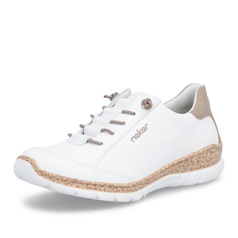 Dámske poltopánky RIEKER N42K5-80 biela S6