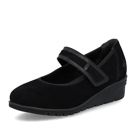Dámske baleríny RIEKER L5357-00 čierna S6