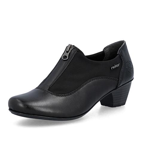 Dámske poltopánky RIEKER 41765-00 čierna W6