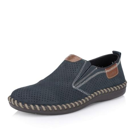 Pánske mokasíny RIEKER B2465-14 modrá S5