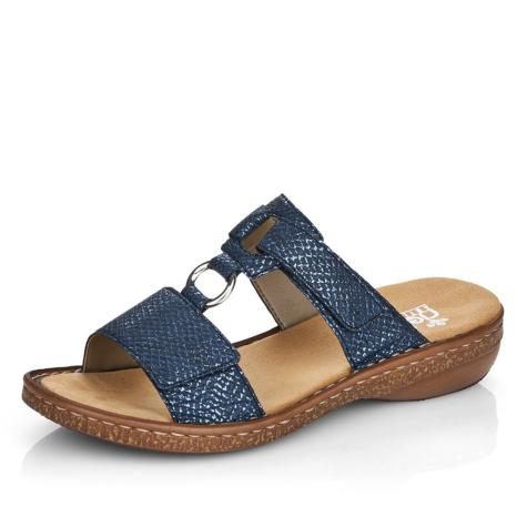 Dámske šľapky RIEKER 628P9-14 modrá S5
