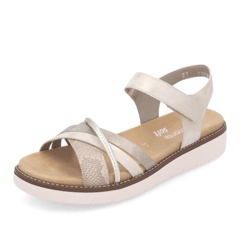 Dámske sandále REMONTE D2058-90 zlatá S5