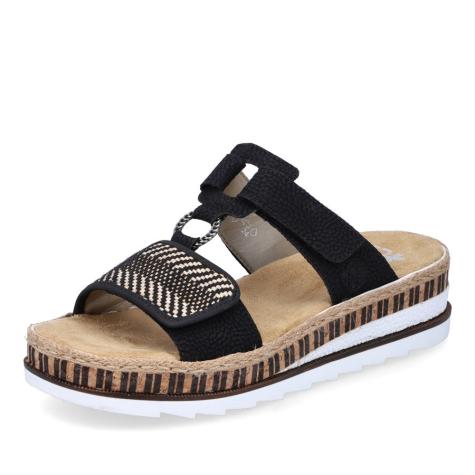 Dámske šľapky RIEKER V7947-00 čierna S6