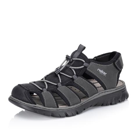 Pánske sandále RIEKER 26770-00 čierna S5
