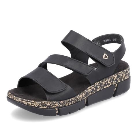 Dámske sandále RIEKER V2301-00 čierna S5
