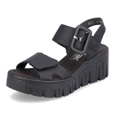 Dámske sandále RIEKER 68050-00 čierna S5