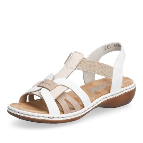 Dámske sandále RIEKER 65918-81 biela S5