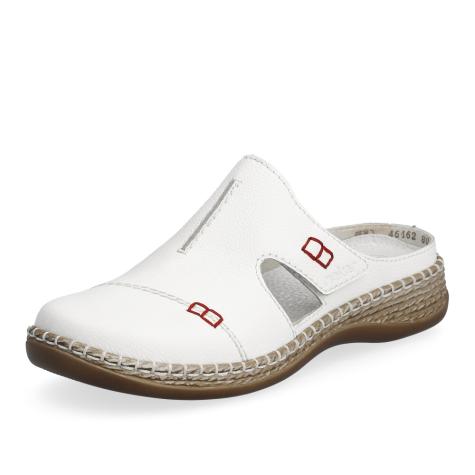 Dámske šľapky RIEKER 46462-80 biela S5